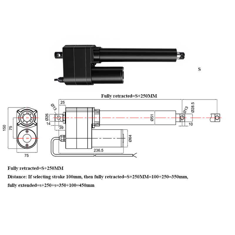 DC 12V 24V 7000N Lineer Aktüat - Telescopic Fishing Rod incelemesi ve fiyatı