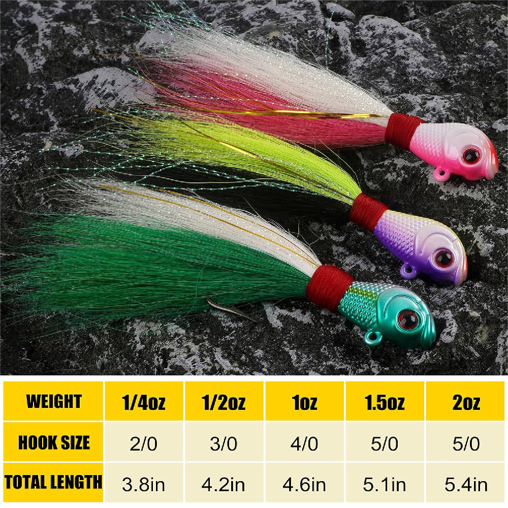 3 adet Bucktail Jigs Tuzlu Su  - Fishing Equipment Shop incelemesi ve fiyatı