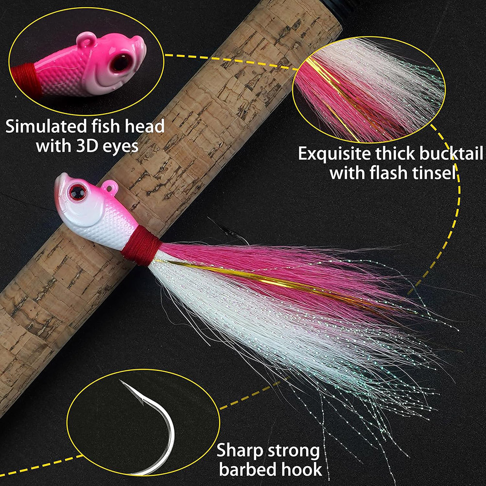 3 adet Bucktail Jigs Tuzlu Su  - Fishing Equipment Shop incelemesi ve fiyatı